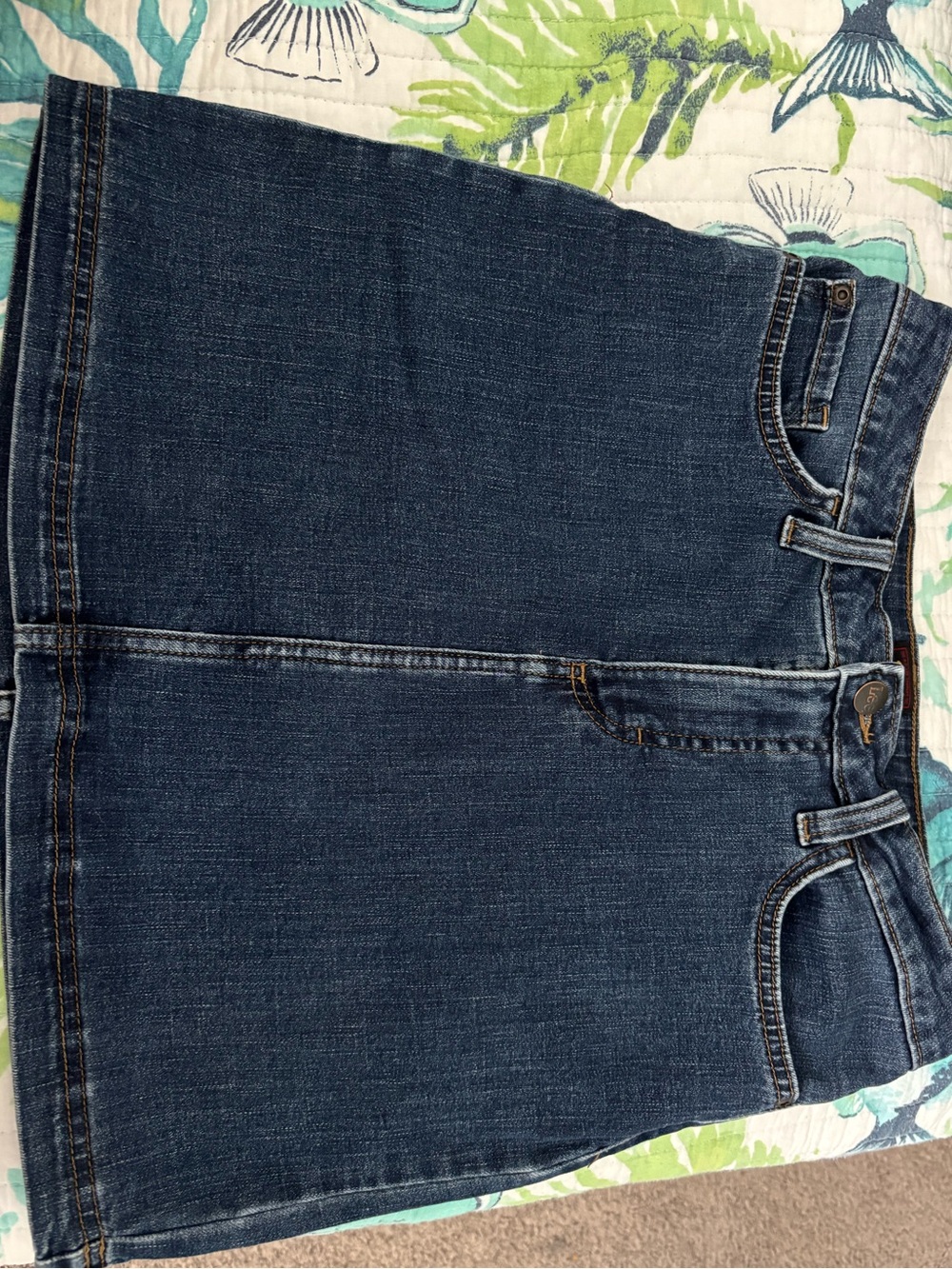 Lee Dark Blue Denim Skirt with Belt Loops